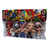 Paquete Con 5 Mini Luchadores - Lucha Libre - Varios Modelos