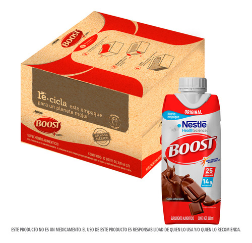 Suplemento Boost Sabor Chocolate X12 Und 330ml C/u