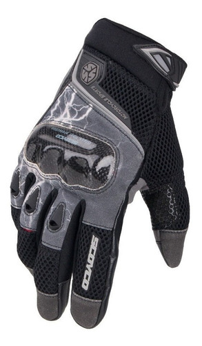 Guantes Scoyco Moto Fibra Carbono Touchsensitive Ventilado