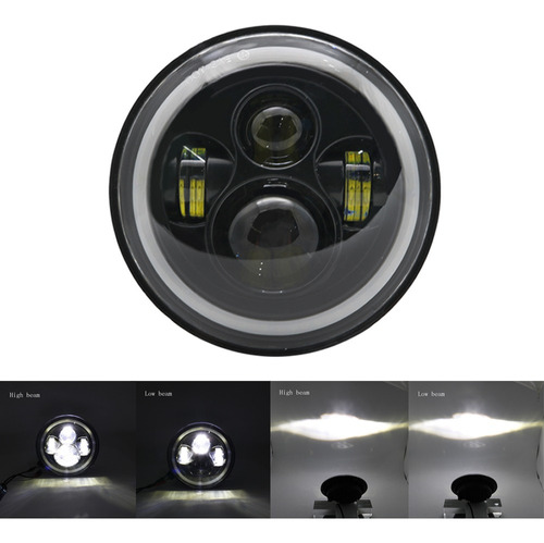 Faros Led Redondos Angel Eye Wrangler Jeep Volcho 7