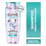  Shampoo Elvive Loreal Hialurónico Pure 680 Ml