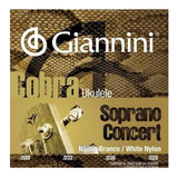 Giannini Cuerdas Ukelele Soprano/concierto Nylon