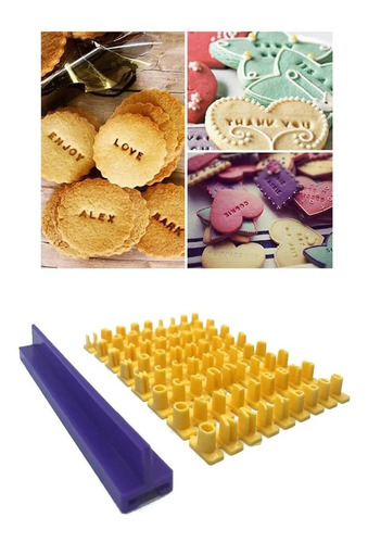 Marcador De Letras Y Números Para Galletas Abecedario Sello