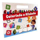 Livro Infantil Colorindo O Alfabeto Com Adesivos Pé Da Letra