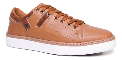 Zapatillas Hombre Cuero Urbanas Cordones Comodas Gamuza Moda