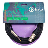 Cabo De Microfone Kato K2 Xlr P10 Desbalanceado 7mts Preto