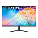 Luckyfive Monitor De Computadora Qhd De 24 Pulgadas, Monitor