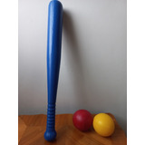 Set Baseball 1 Bat 56cm Y 2 Pelotas 9cm