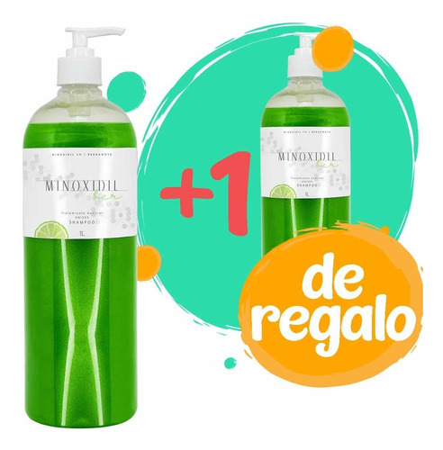 Shampoo 1litro Minoxidil 5% Bergamota Cabello Vello Facial