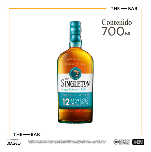 Whisky The Singleton 12 Años 700cc Malt - mL a $261