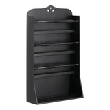 Estante De Madera Para Gabinete En Miniatura, Negro Grande