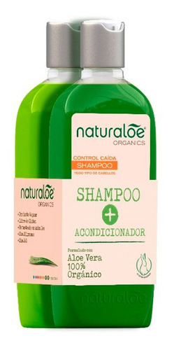 Set Naturaloe Shampoo + Acondicionador Control Caída 350ml