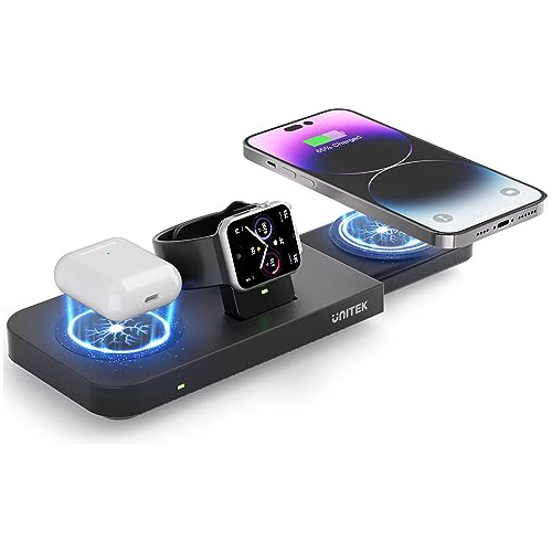 Unitek Wireless Charging Station For iPhone - 6 In 1 Magneti