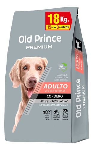 Old Prince Premium Adulto Cordero X 15+3 Kg