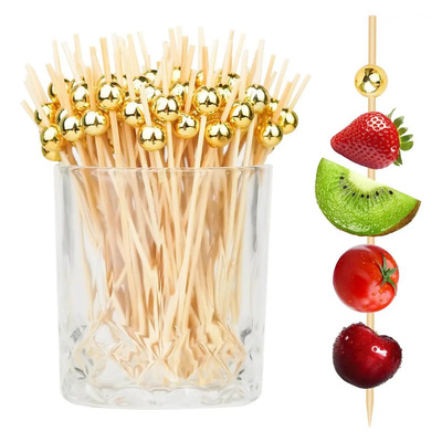 300 Palos Palillos Brochetas Frutas Botana Elegantes Madera