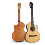 Guitarra Electro Criolla Clasica Gracia Aa Cc Maciza Oferta!