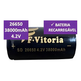 Kit 4 Bateria26650 4.2v 38000mah Recarregável Para Lanterna 