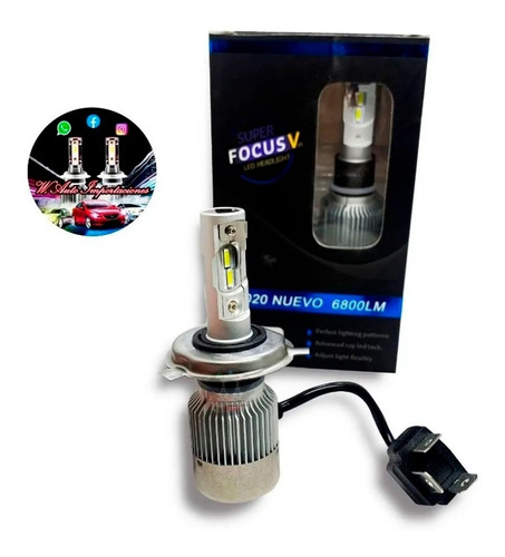 Par Bombillos Led H4 Hi/low Csp Carro Y Moto