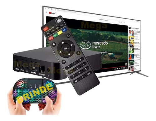 Aparelho Smart Tv Box Transforme Sua Tv + Teclado Promoção