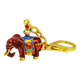 Llavero De Elefante Rojo De Prosperidad Feng Shui Con Jarrón