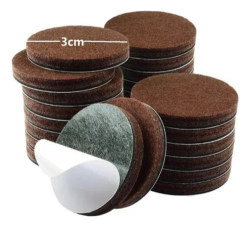 Protectores Fieltro Adhesivos Sillas Y Muebles 3cm 50 Pack 