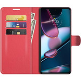 Capa Capinha Carteira Danet Para Motorola Edge 30 Pro Couro Cor Vermelha