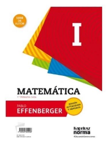 Matematica I (ed.revisada Y Ampliada) Contextos Digitales - Serie De Autor, De Effenberger, Pablo. Editorial Kapelusz, Tapa Blanda En Español, 2017