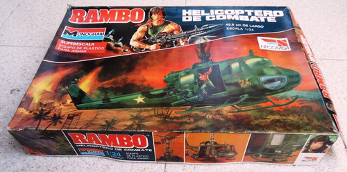 Helicóptero De Rambo Huey 1h-1b Monogram Escala 1/24 Vintage