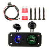 De Coche 12v/24v Impermeable Dual Usb Toma De Corriente Para