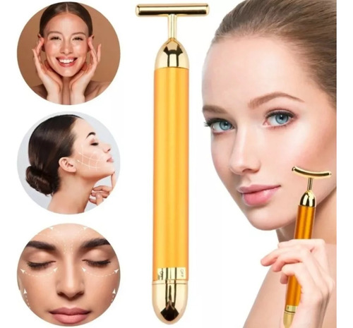 Aparelho Massageador Para Face Rosto Portátil Vibratório 24k