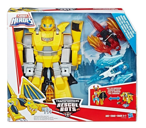 Boneco Transformers Rescue Bots - Bumblebee Cavaleiro Vigila