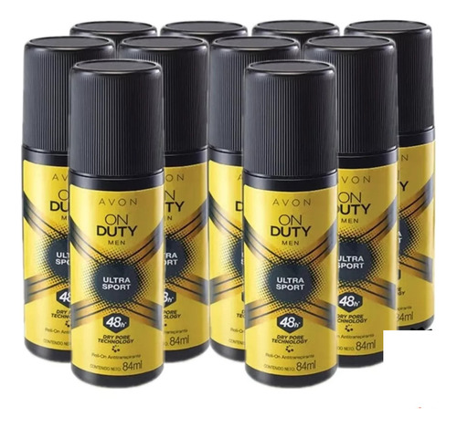 10 Desodorantes On Duty Men Ultra Sport Avon Roll-on 84ml