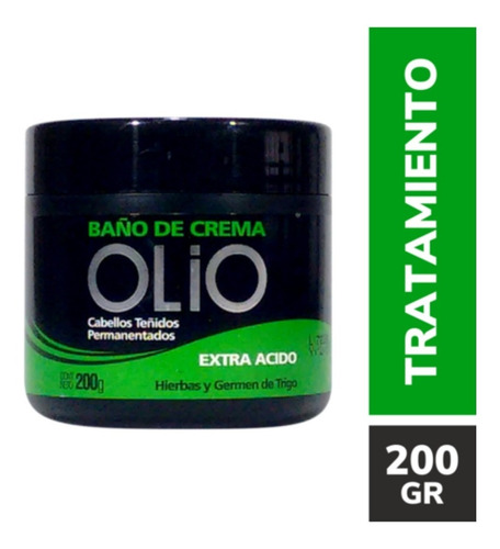 Olio Baño De Crema Extra Acido Cabellos Teñidos X 200gr