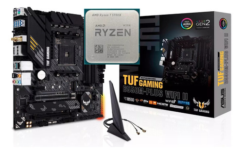 Kit Upgrade Gamer Ryzen 7 5700x + Placa Asus Tuf B550m Wi-fi