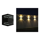 Kit 4 Arandela Star Parede Muro + Led 7w Branco Quente