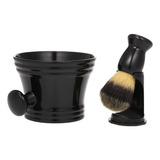 Kit De Afeitado Para Hombre Brocha Soporte Y Tazón