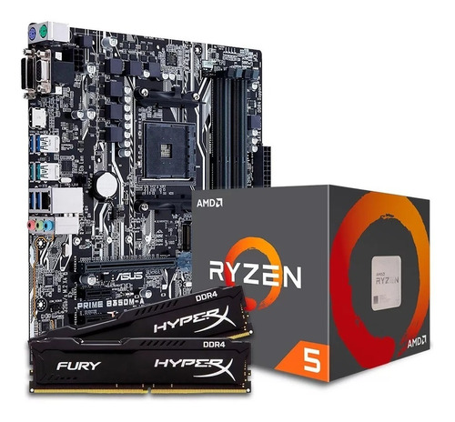 Combo Actualización Pc Gamer Amd Ryzen 5 2400g Mother A320m Con Ddr4 8gb 2400mhz