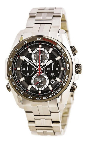 Relógio Bulova Precisionist 98b270 Orig Chron Anal Silver