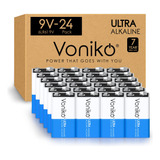 Voniko Baterías De 9 V, Batería Alcalina De 9 V, Paquete .