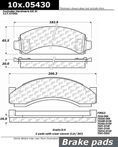 Pastillas Freno Chevrolet C30 C3500 C3500hd P30 1974-1999 Foto 2