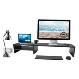 Suporte Base Monitor De Mesa Escritório Gamer 90cm Mdf Preto