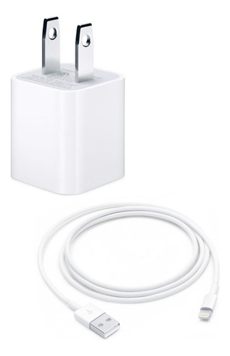 Kit Apple Cargador 5w + Cable Usb - Ligthning 1m Original