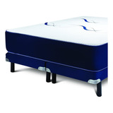 Sommier Piero Dreamfit Foam 200 X 160 Espuma Queen Color Azul Y Blanco