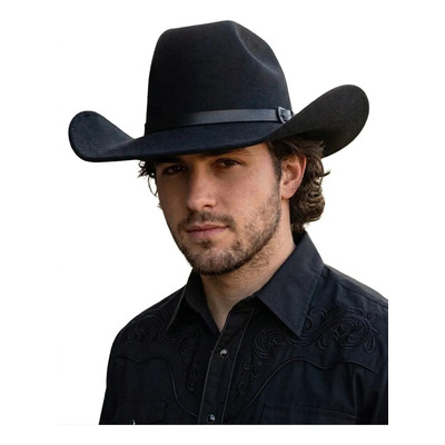 Sombrero Texana 8 Segundos Hombre Mujer Retro Elegante Color Negro Talla M | Meses sin interés