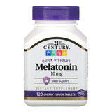 Melatonina 120 Tab Masticables 10mg Dormir Mejor Relajación Sabor Cereza