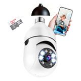 Camera Ip Inteligente Lampada Panoramica Wifi E Espiã + 32gb