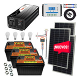 Kit Solar 1800 Watts Cale Inversor 1000w Onda Pura Pwm Disp.