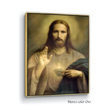 Cuadro Canvas Sagrado Corazón Jesús Clásica C/marco 50x70