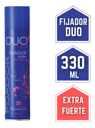 Laca Fijación Pelo Dúo Extra Fuerte 330 Ml Con Filtro Uv