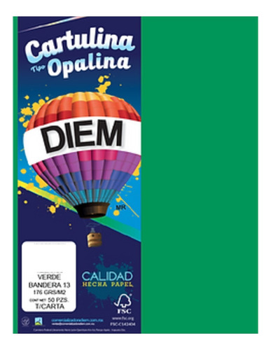 Papel Cartulina Opalina Mate Tamaño Carta 50 Hojas De Color